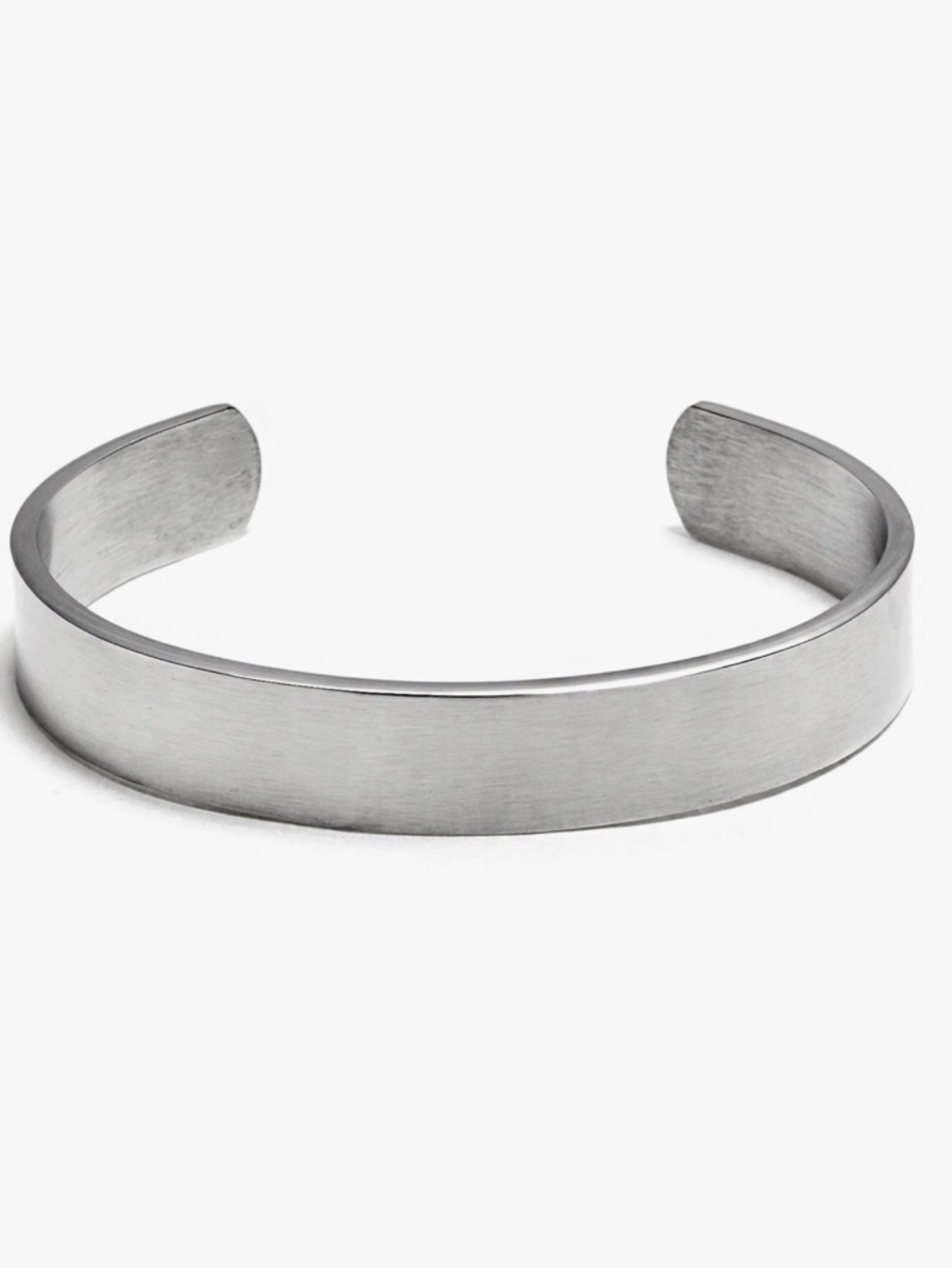 Chisel Brushed Stainless Steel Cuff Bangle Bracelet with Bag